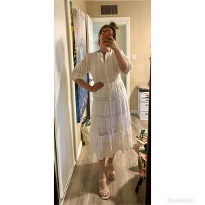 LoveShackFancy x Target white lace midi dress